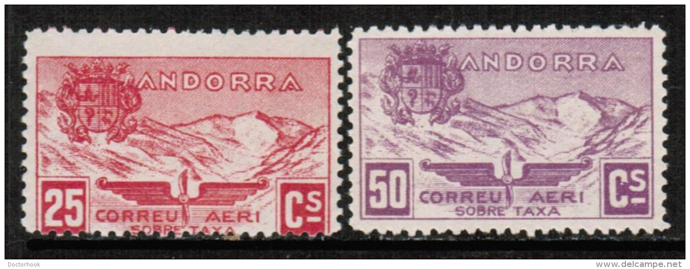 ANDORRA  Scott # UNLISTED** (2)  F-VF MINT NH - Neufs