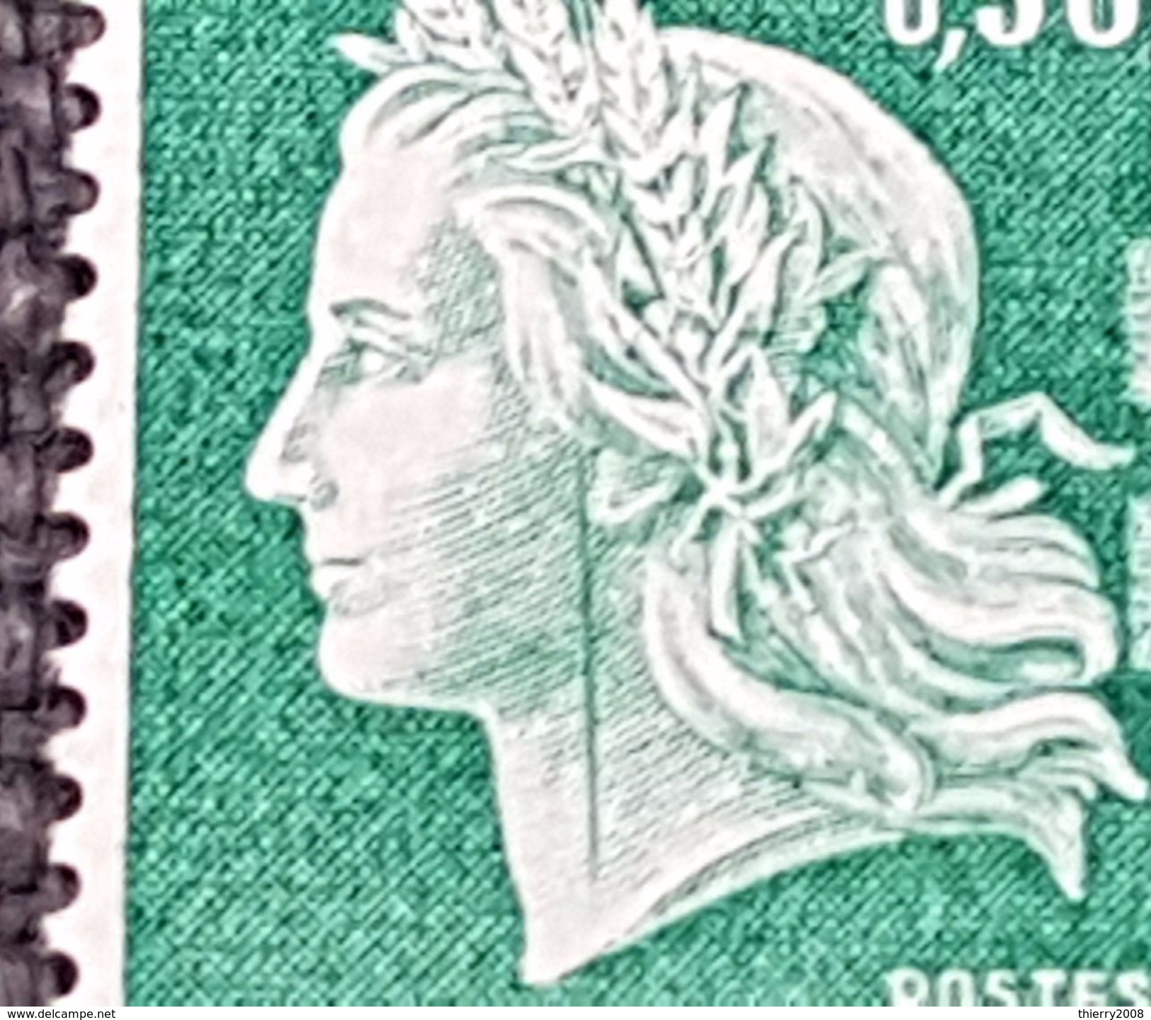 N° 1536A (Variété, Beau Trait Verticale De Couleur Vert)  Neuf **  TTB - Unused Stamps