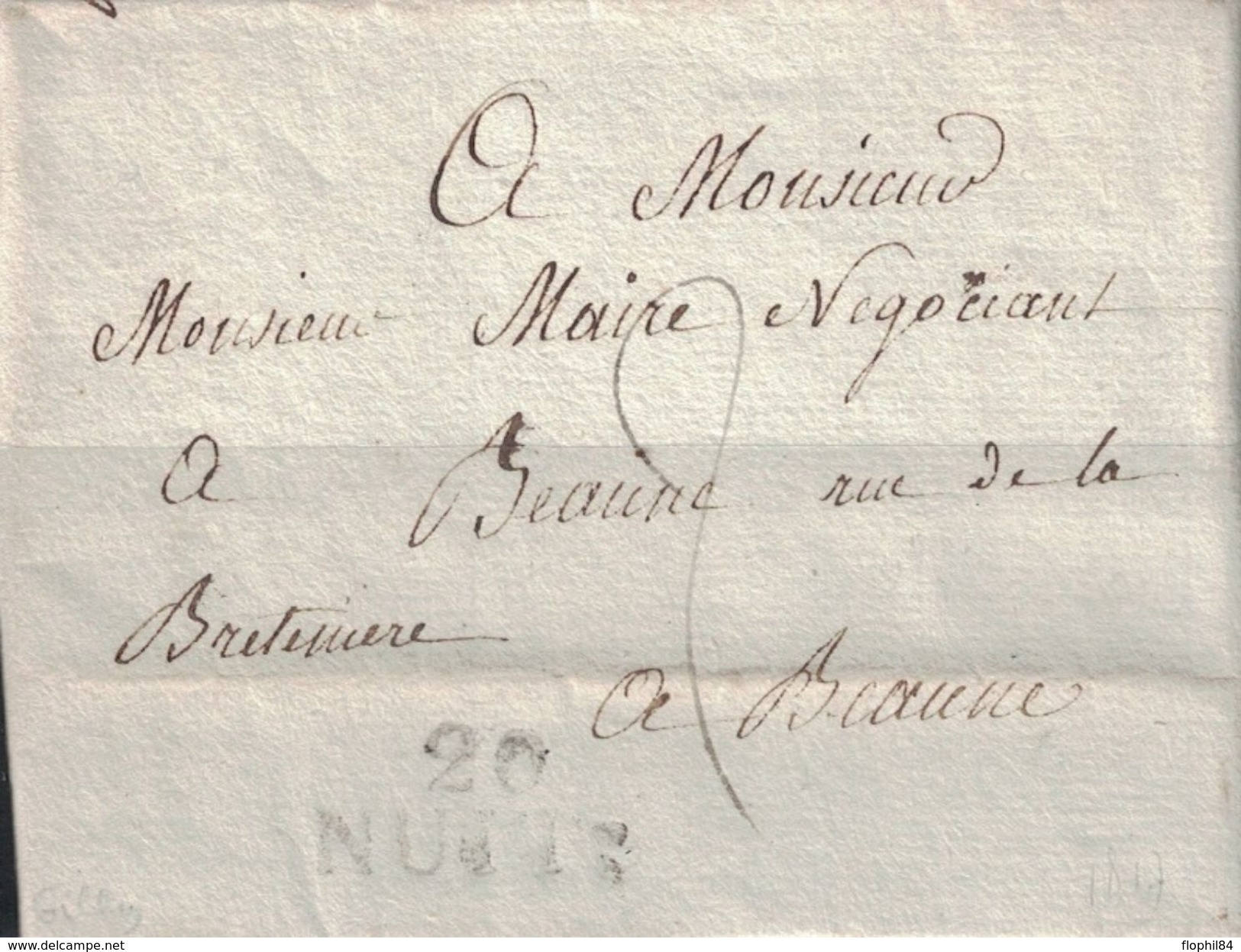 COTE D'OR - 20 NUITS - LETTRE DE GILLY LE 2 JANVIER 1817 - AVEC TEXTE ET SIGNATURE (P1) - 1801-1848: Précurseurs XIX
