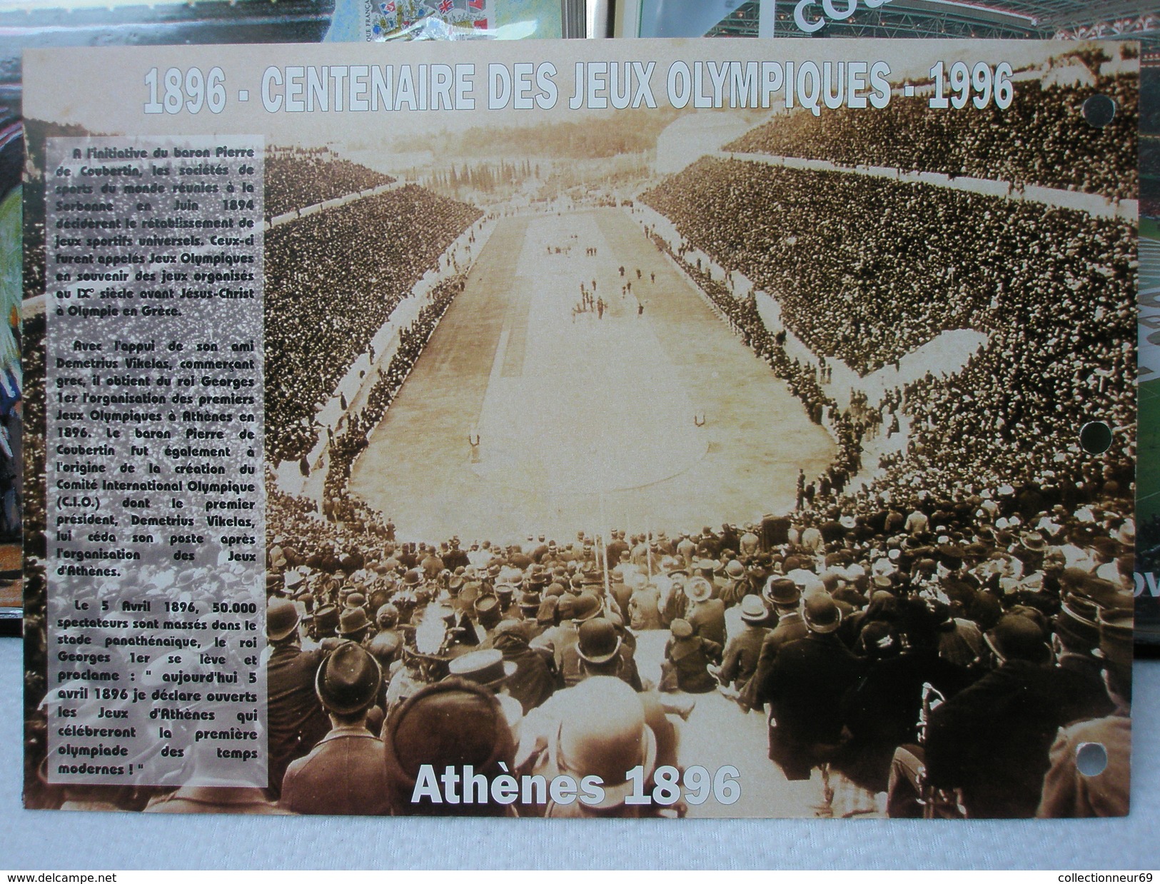 Album contenant 24 documents Philatélique CFE / Sports / Jeux Olympiques / Rugby / Football / Espace et divers