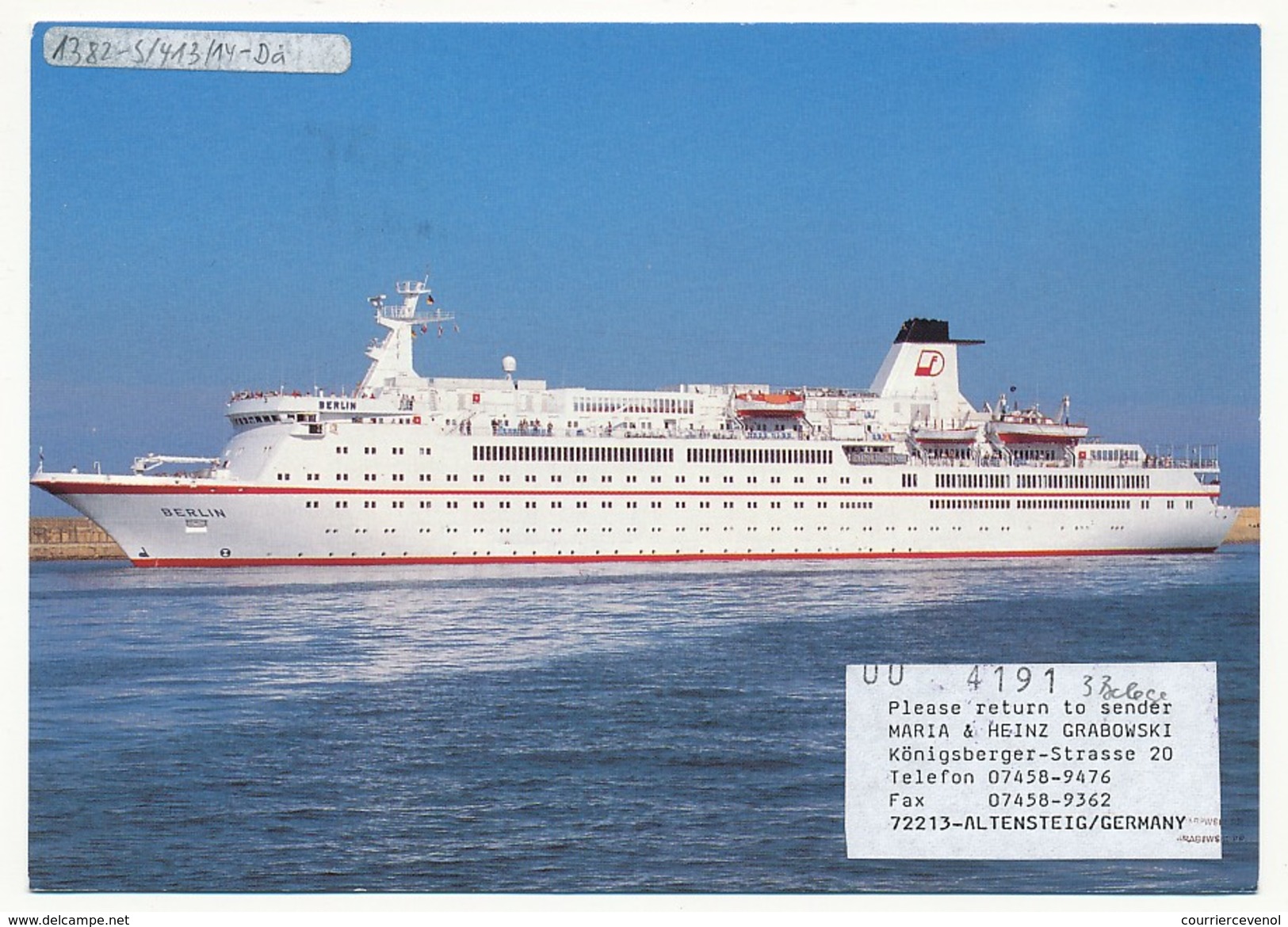 DANEMARK - CP - Circuit "das Traum-shiff M/S Berlin" 2001 - Divers Cachets Paquebot Et Aviation - Voir Scans - Posta Aerea