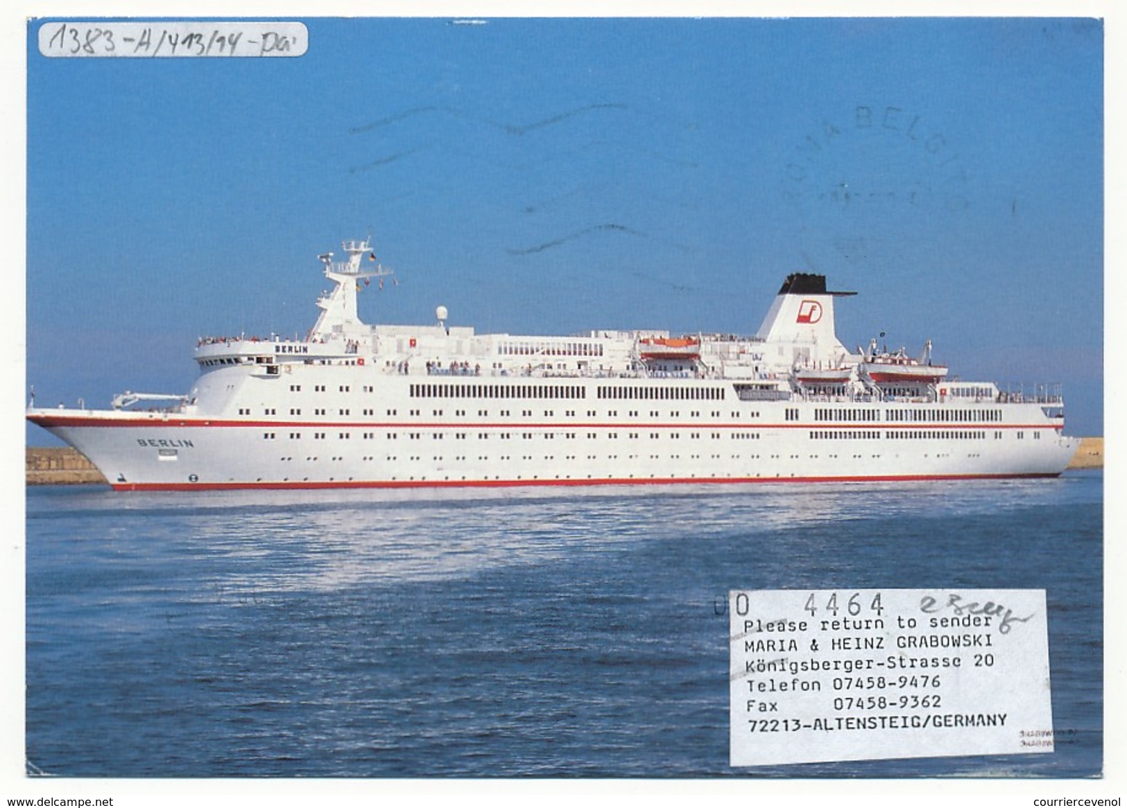 DANEMARK - CP - Circuit "das Traum-shiff M/S Berlin" 2000 - Divers Cachets Paquebot Et Aviation - Voir Scans - Luftpost