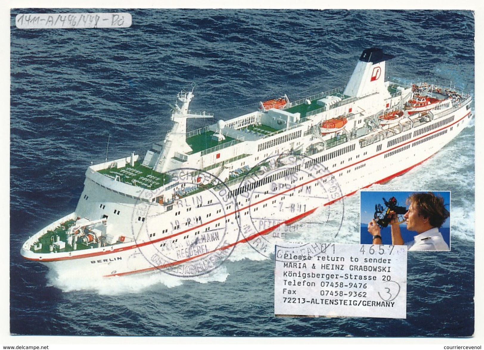 DANEMARK - CP - Circuit "das Traum-shiff M/S Berlin" 2001 - Divers Cachets Paquebot Et Aviation - Voir Scans - Poste Aérienne