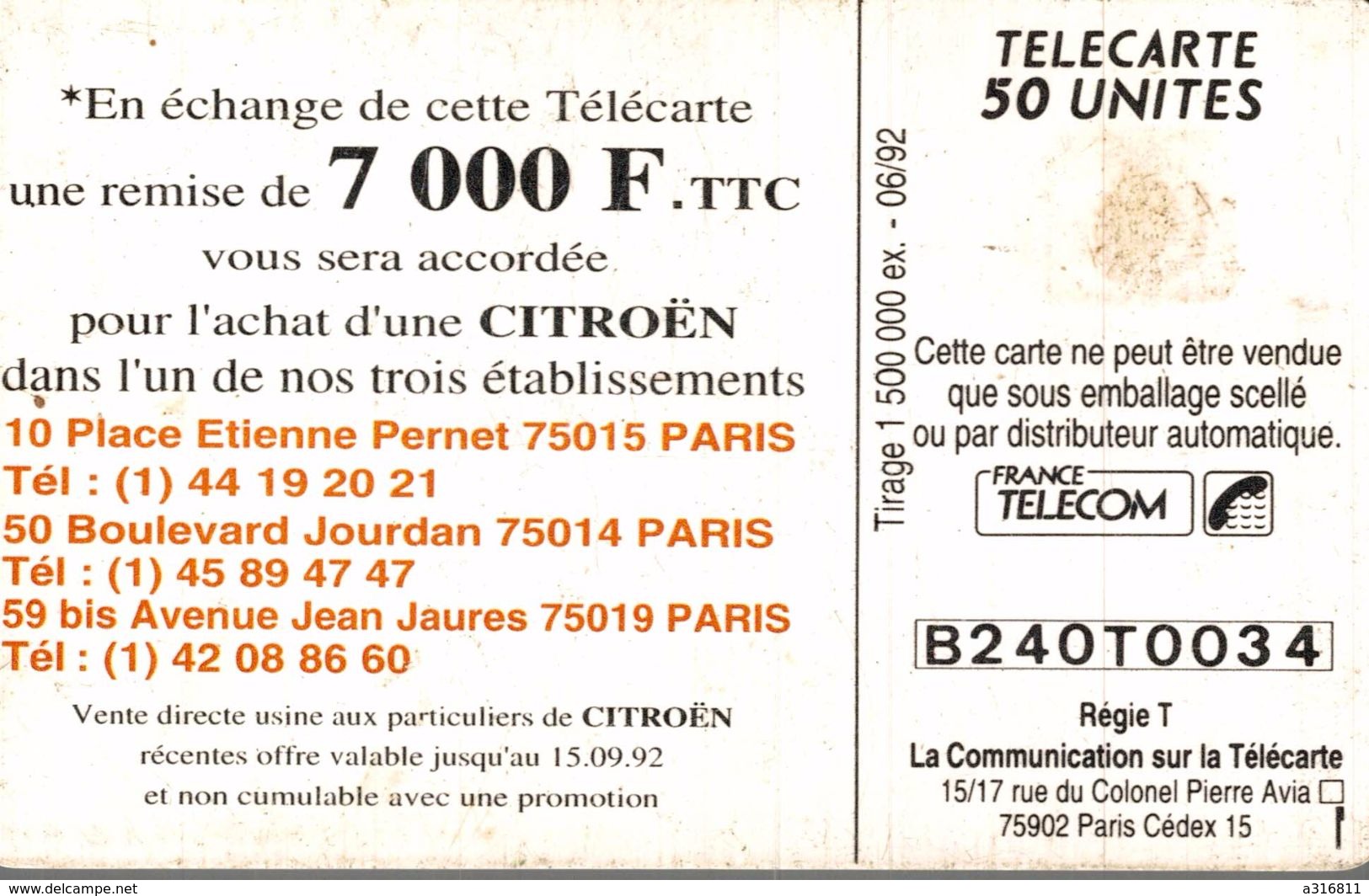 CITROEN - Telefoonkaarten Voor Particulieren