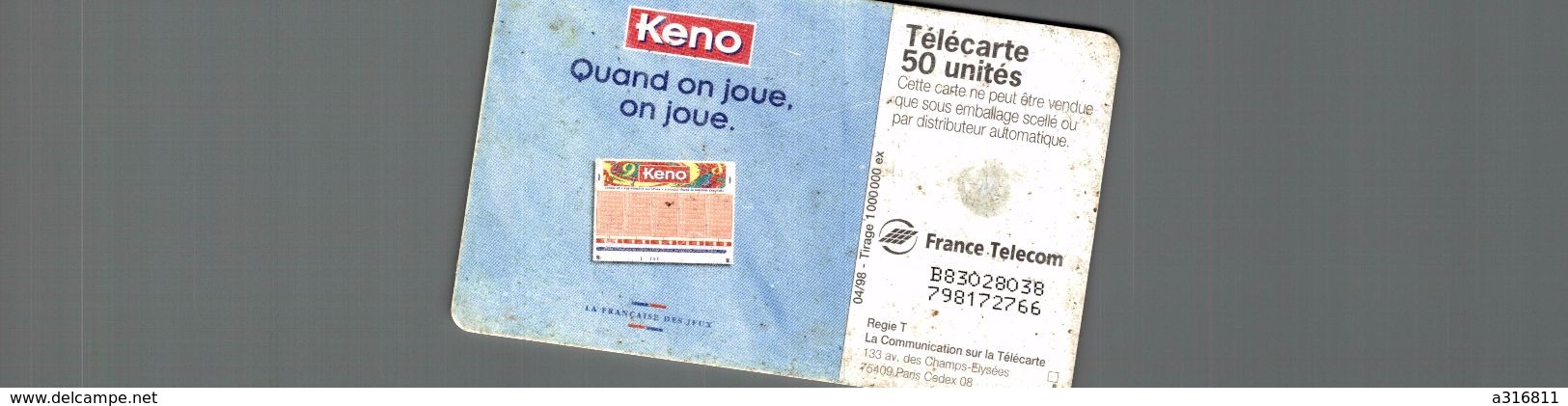 KENO - Telefoonkaarten Voor Particulieren