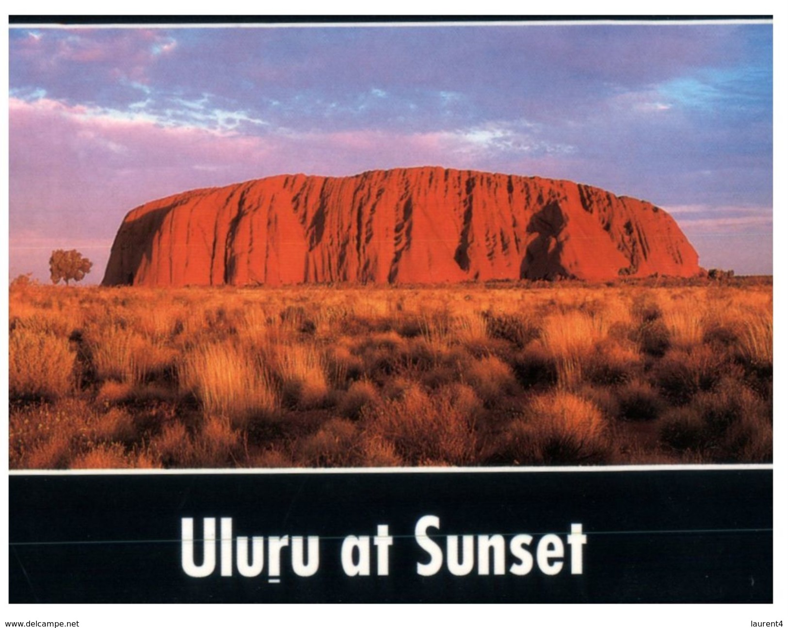 (206) Australia - (with Stamp At Back Of Card) NT- Uluru At Sunset - Uluru & The Olgas