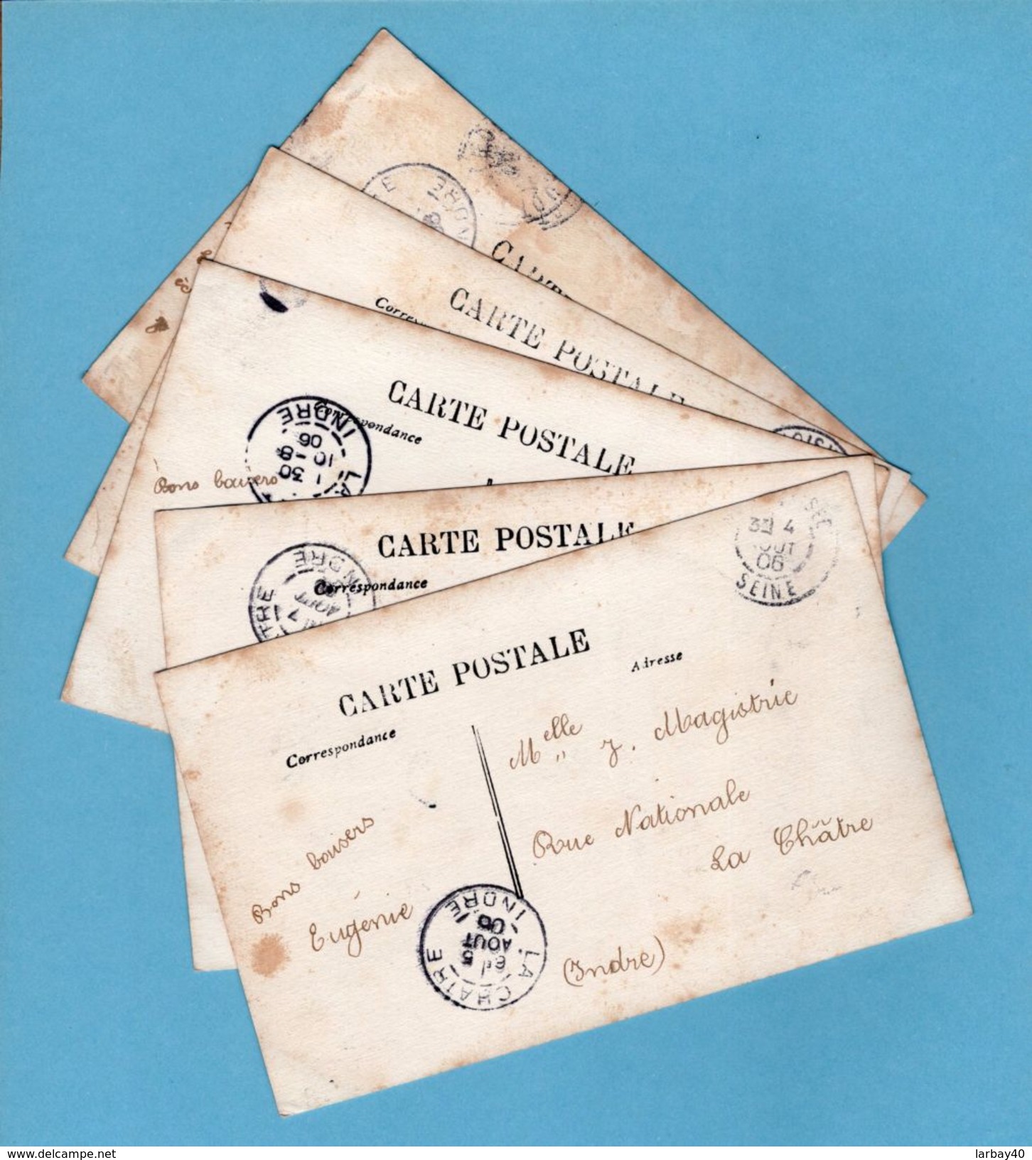 Serie De 5  Cpa Carte Postale Ancienne - Le Rapin S Amuse - Collections, Lots & Séries