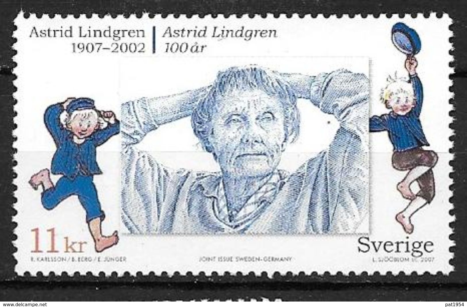 Suède 2007 N°2596 Neuf Astrid Lindgren Livres Pour Enfants - Neufs