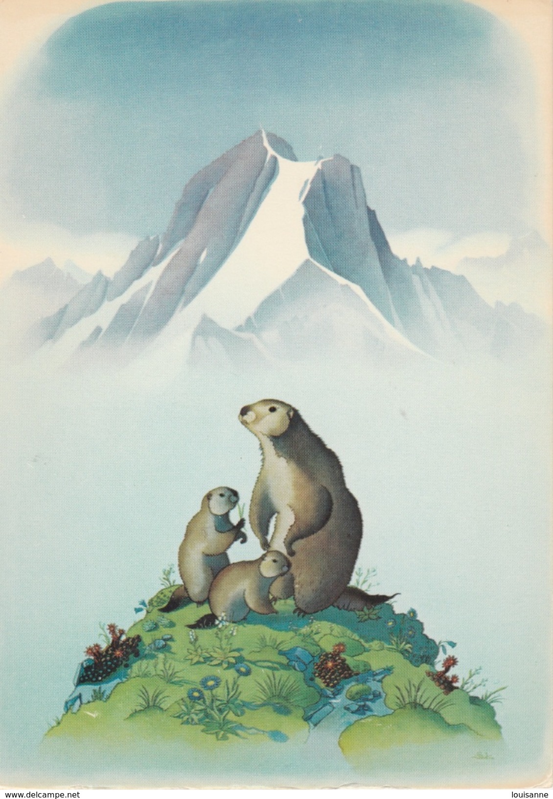 17 / 10  / 416  - 1105   -  AFFICHE  DU  PARC  DE  LA  VANOISE  (  17 CM  X12 ) - Samivel