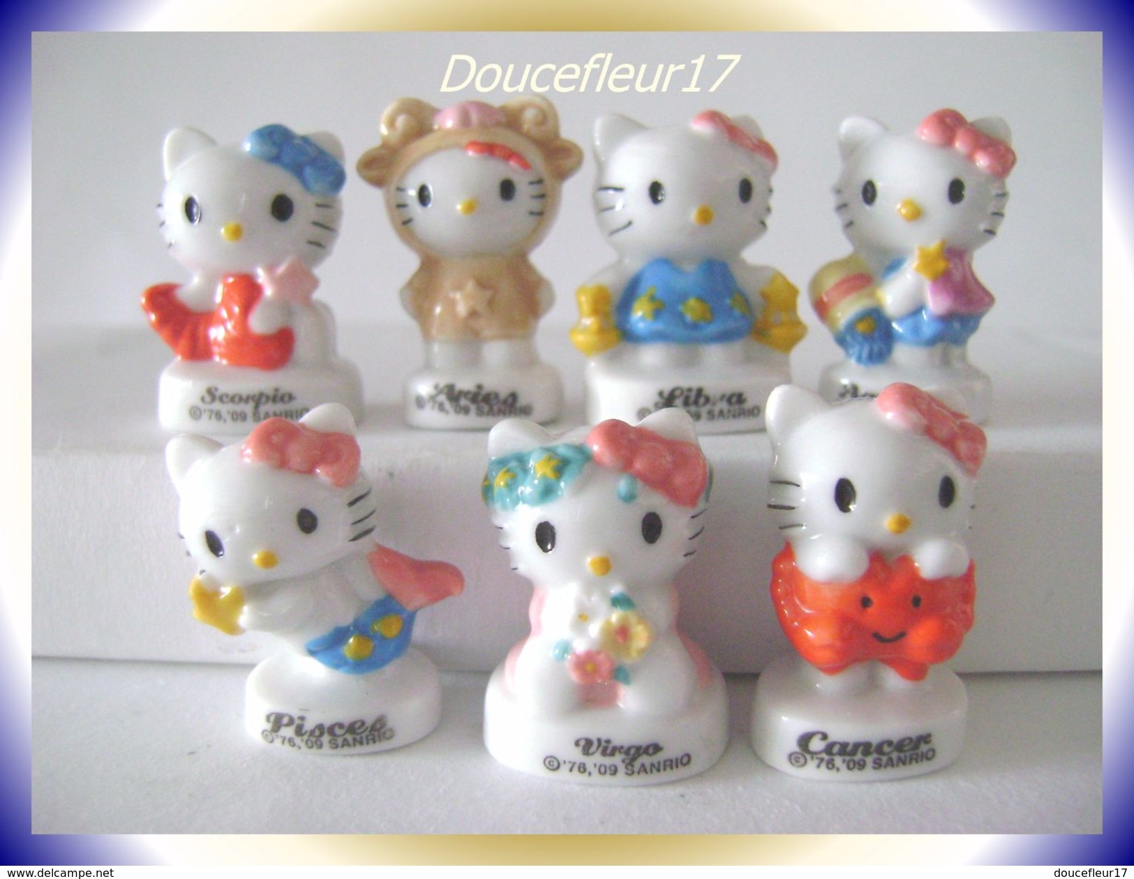 Hello Kitty Zodiaque ... 7 Fèves .. Ref AFF : 33-2010 ...( Pan 001) - Cartoons