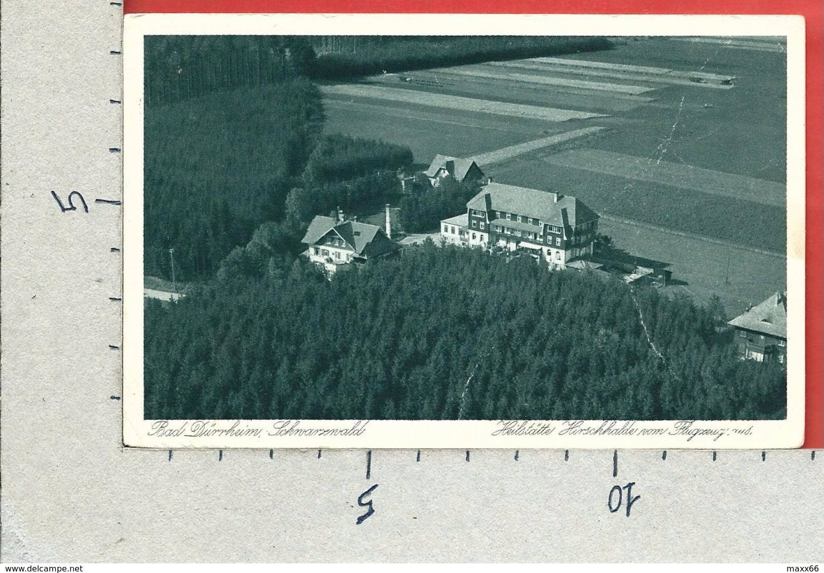 CARTOLINA VG GERMANIA - BAD DURRHEIM Heilstätte Hirschhalde Vom Flugzeug Aus - 9 X 14 - ANN. 1929 - Bad Duerrheim