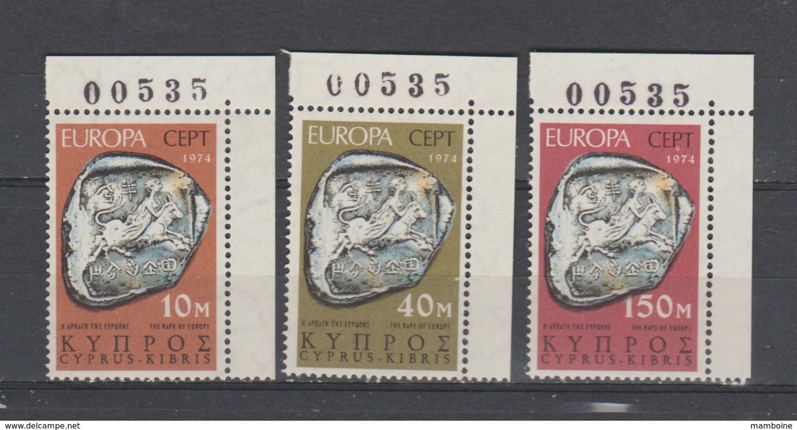 Chypre  Europa  1974   N° 401 / 03 Neuf X X - 1974