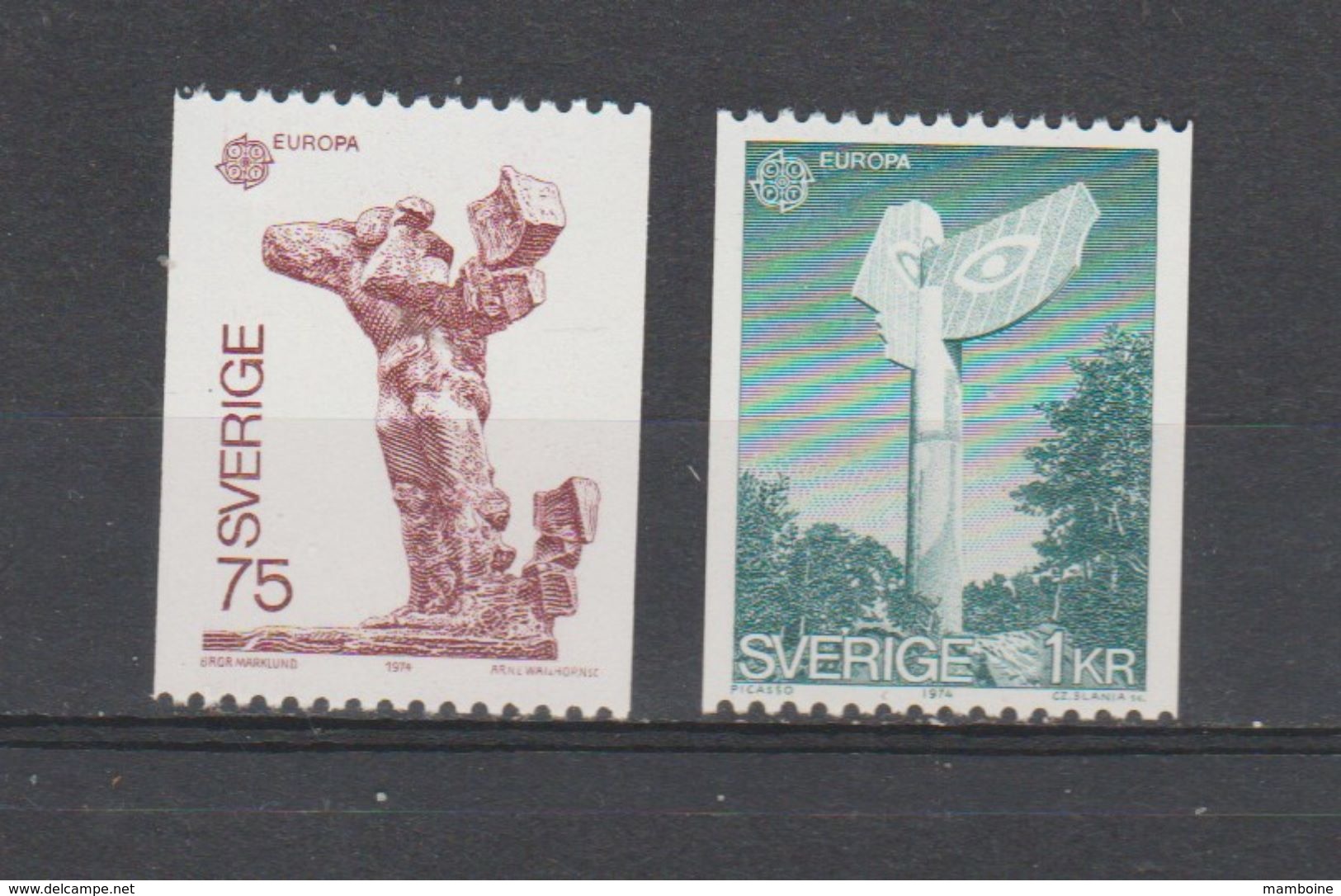SUEDE  Europa  1974   N° 831 / 32  Neuf X X - 1974
