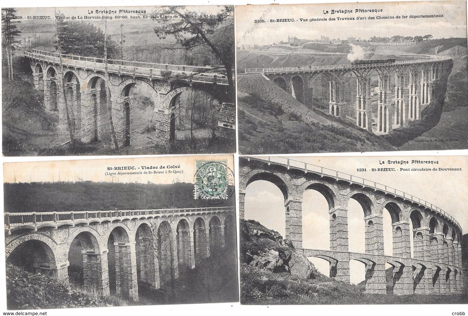 10264- 22 - ST BRIEUC : Lot De 4 CPA , Viaduc - 5 - 99 Cartoline