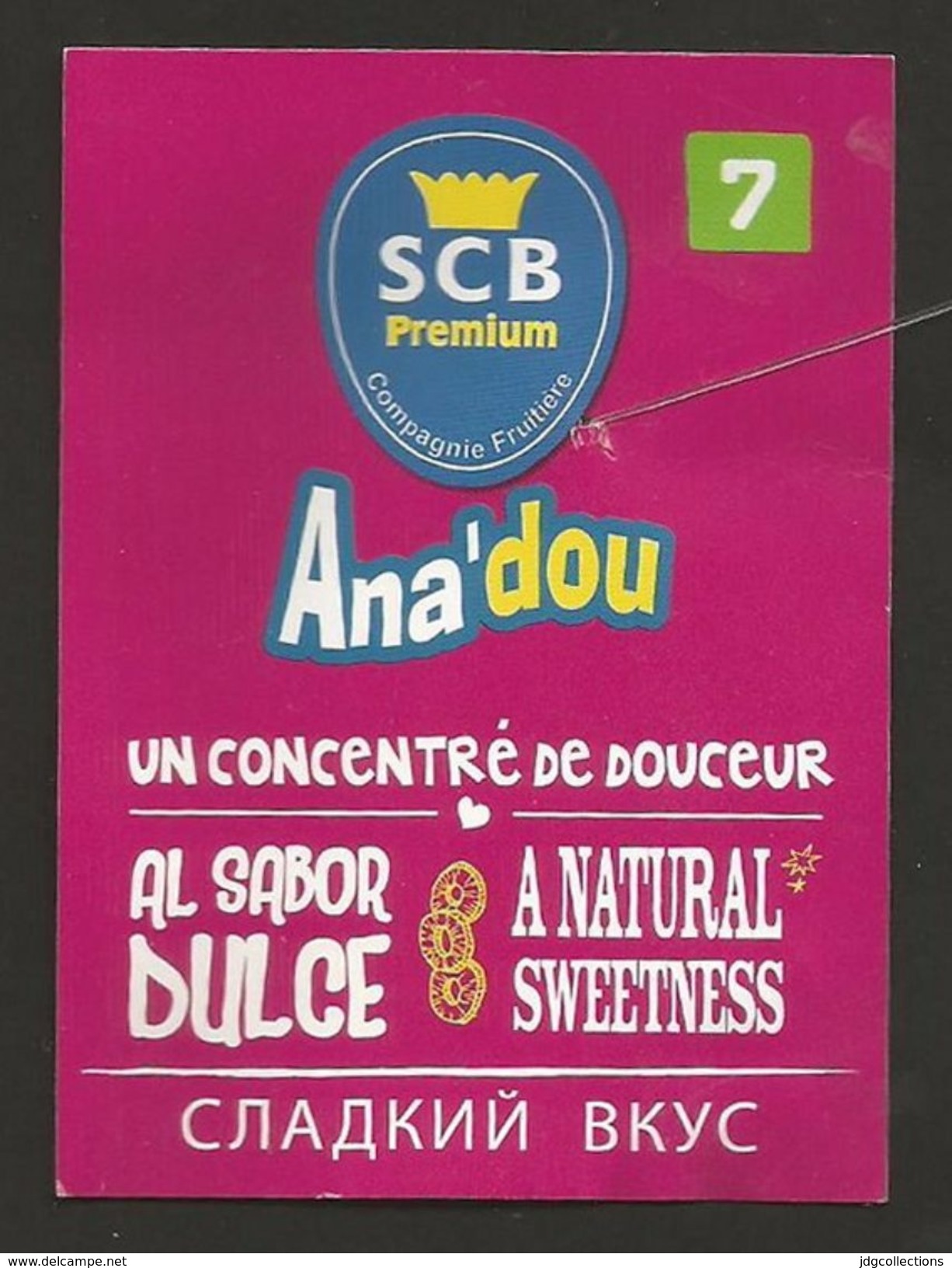 # PINEAPPLE ANADOU AL SABOR DULCE COSTA RICA SIZE 7 Fruit Tag Balise Etiqueta Anhanger Ananas Pina - Fruits & Vegetables