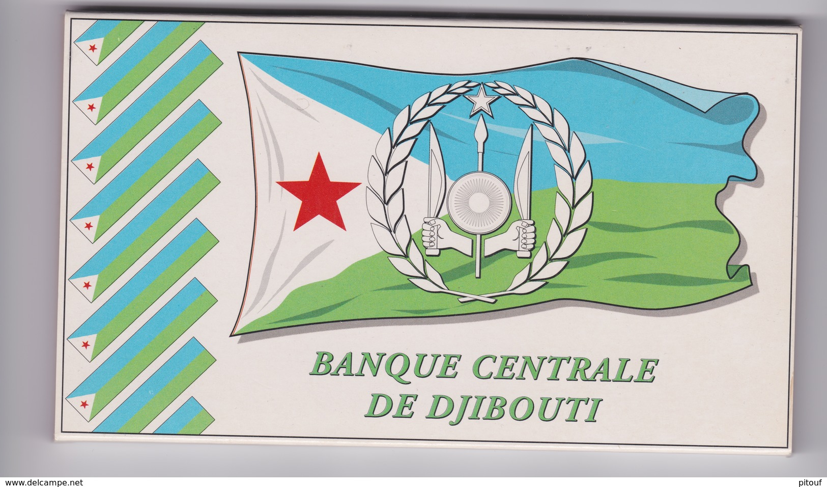 Plaquette Fleur De Coin Des Monnaies 1999 .Huit Monnaies Sous étui Plastique Et Carton. - Djibouti