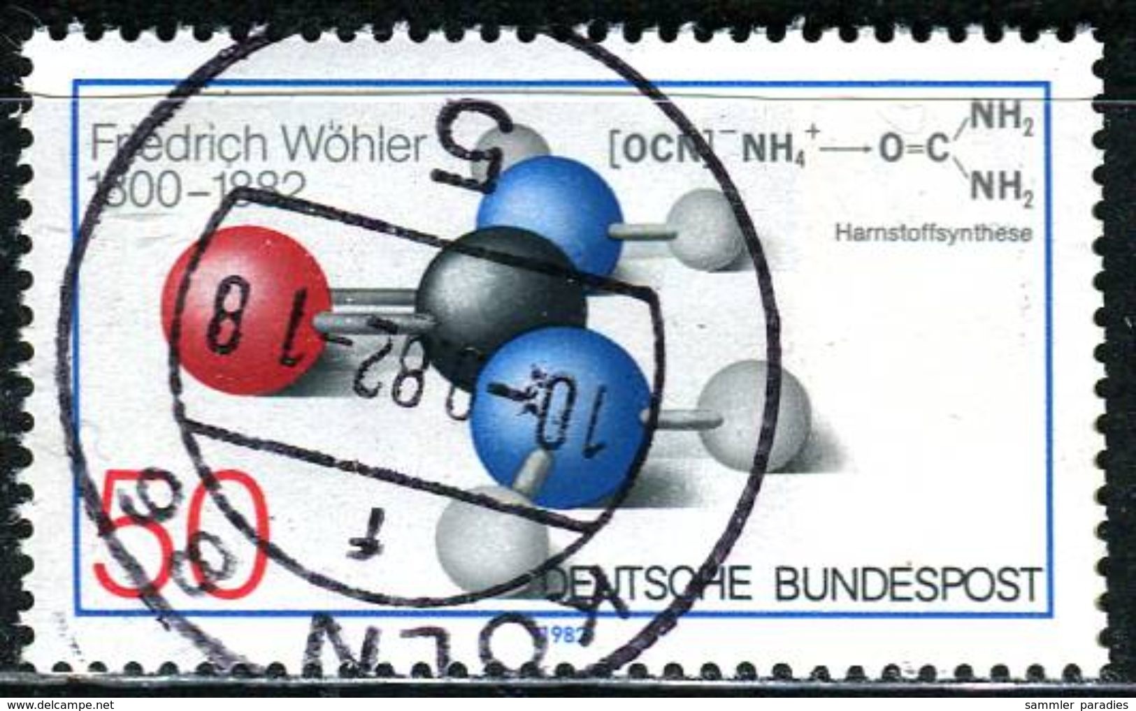 BRD - Michel 1148 - OO Gestempelt (C) - 50Pf  Friedrich Wöhler - Gebraucht