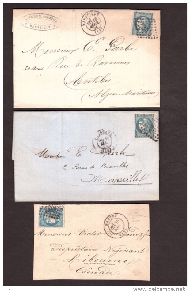 Lot De 18 Lettres Avec Cérès Bordeaux N° 46B - Cote + 500 - Collections (sans Albums)