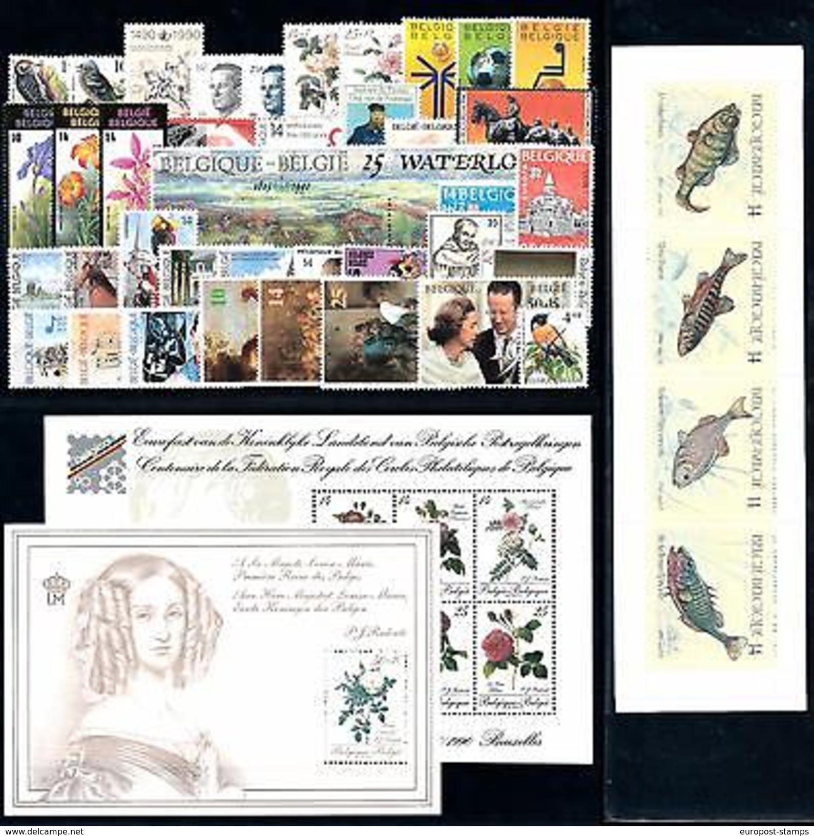 Belgium 1990 Complete Year Set Incl.  2 Souv. Sheets / 1 Carnet MNH - Other & Unclassified