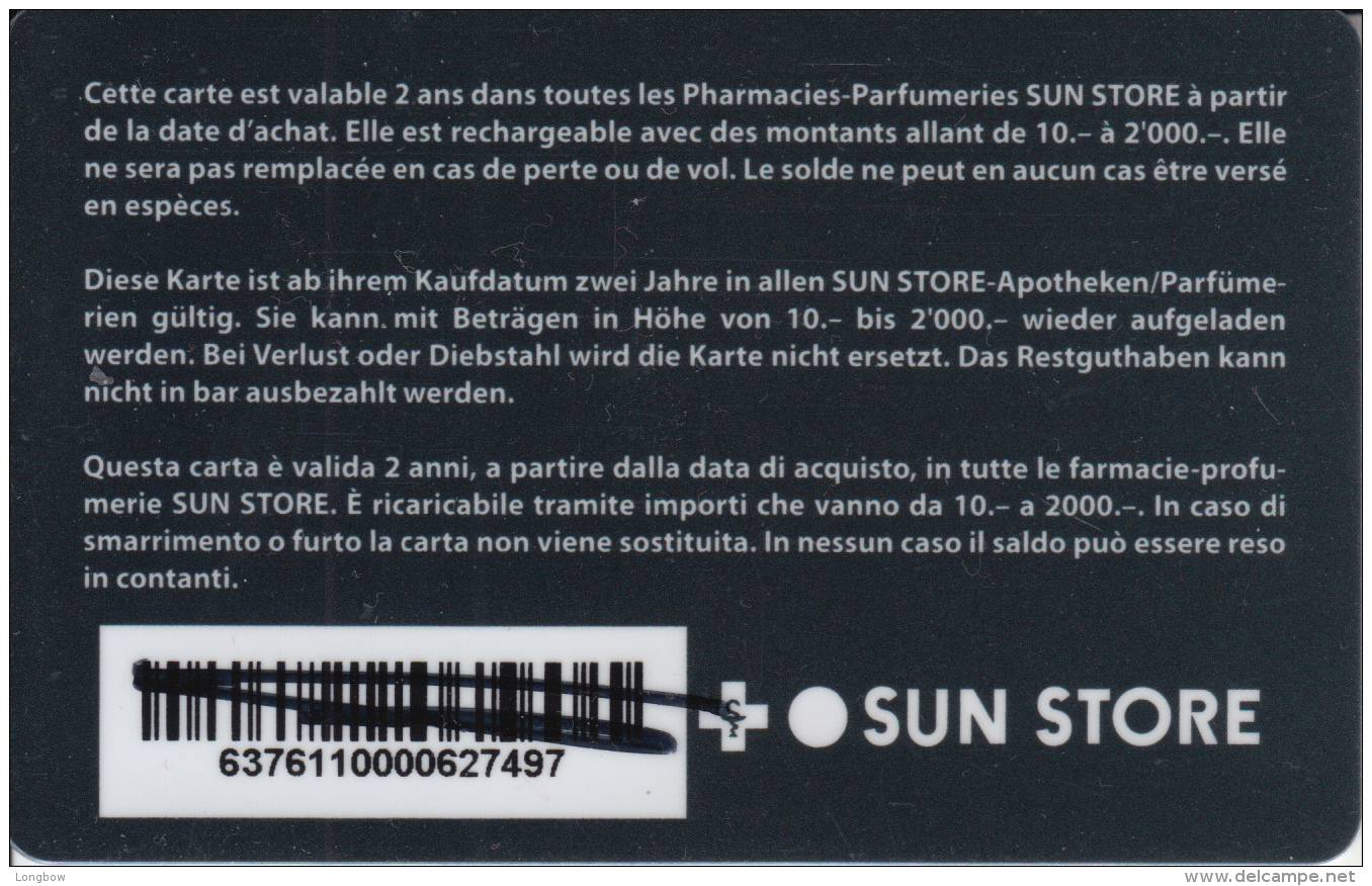 Gift Card Switzerland Sun Store - Gift Cards