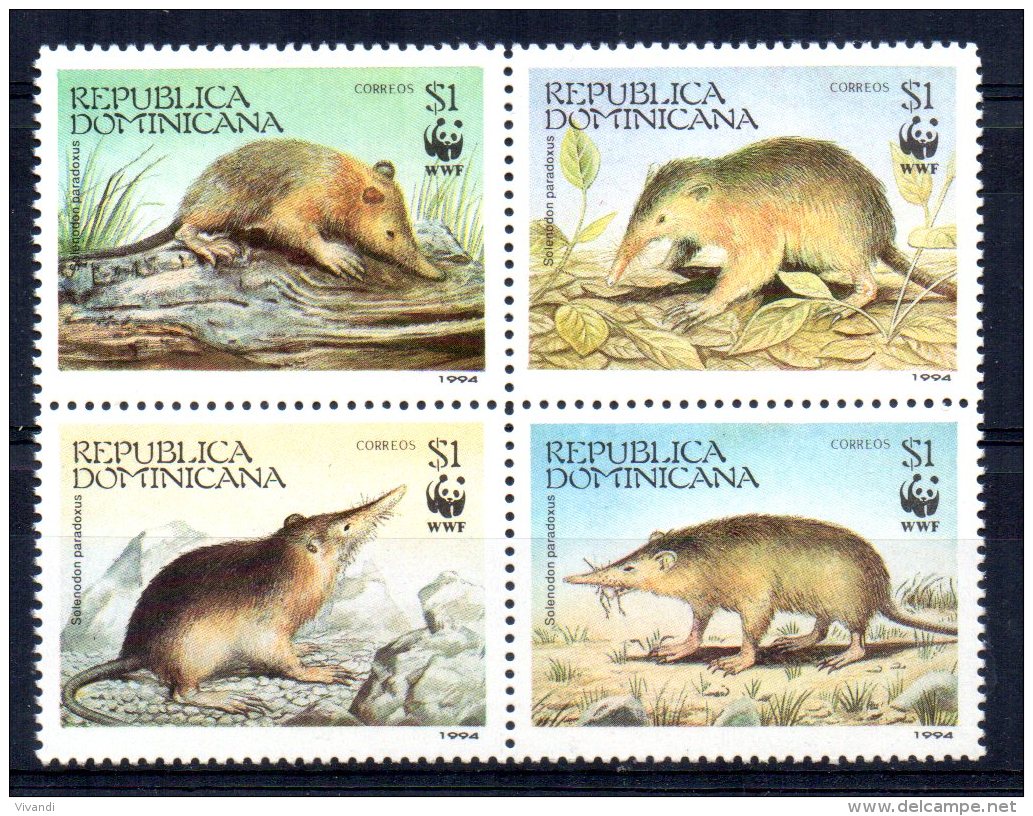 Dominican Republic - 1994 - WWF/Haitian Solenodon - MNH - Dominicaine (République)