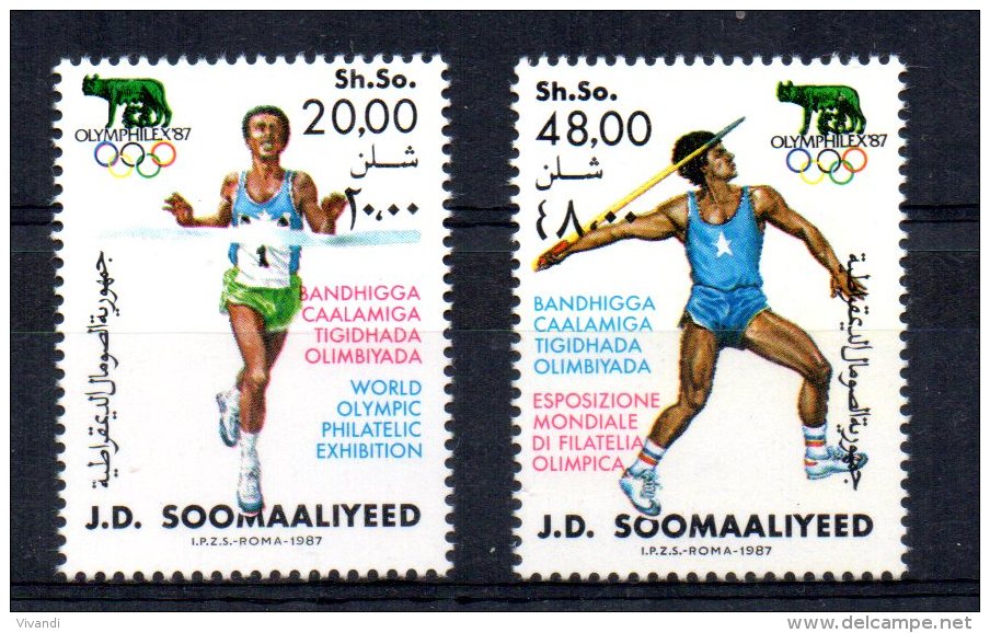 Somalia - 1987 - "Olymphillex 87" Olympic Stamp Exhibition - MNH - Somalie (1960-...)