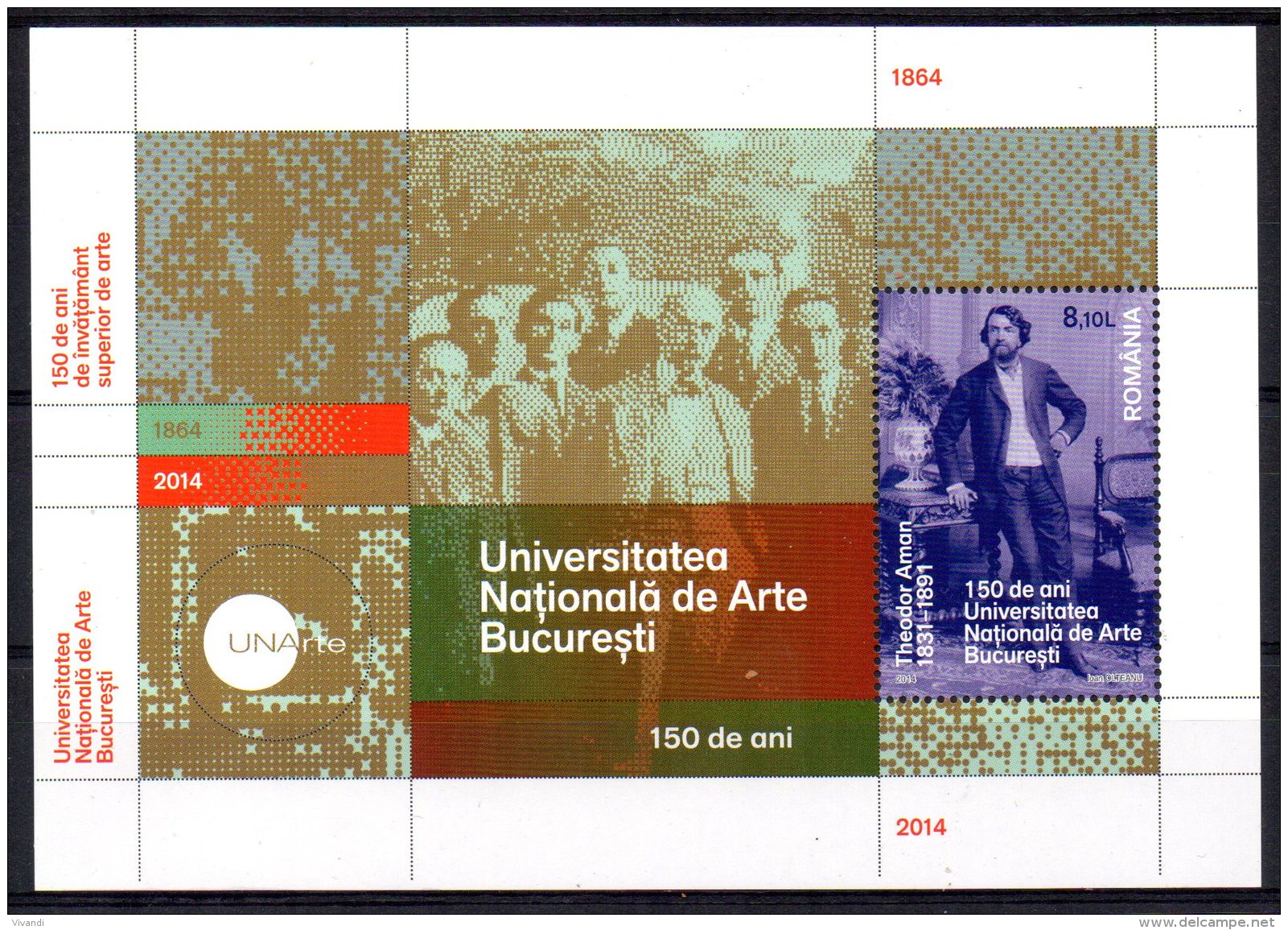 Romania - 2014 - 150th Anniversary National University Of Arts Miniature Sheet - MNH - Unused Stamps