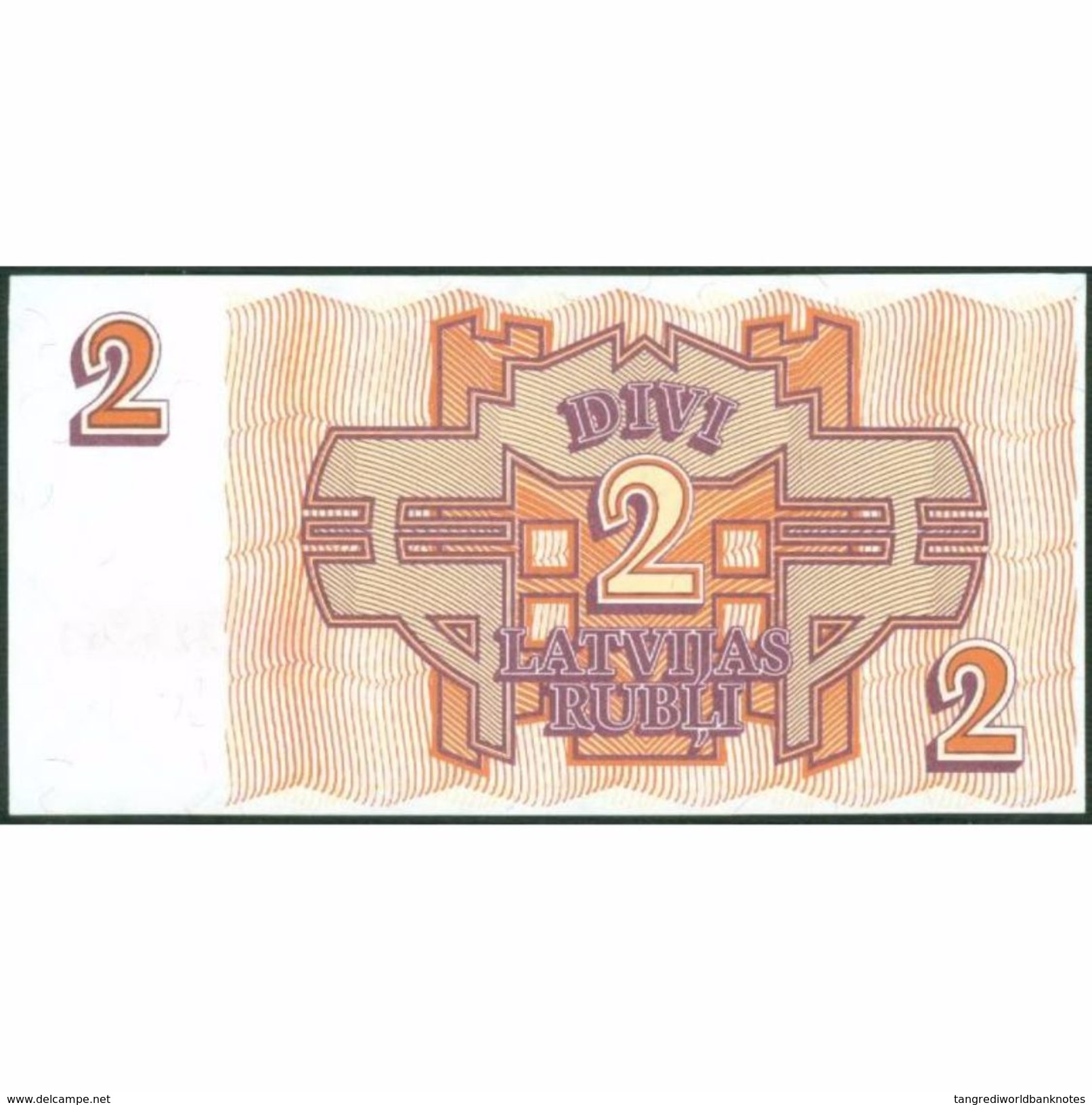 TWN - LATVIA 36 - 2 Rubles 1992 Prefix KK UNC - Lettonia