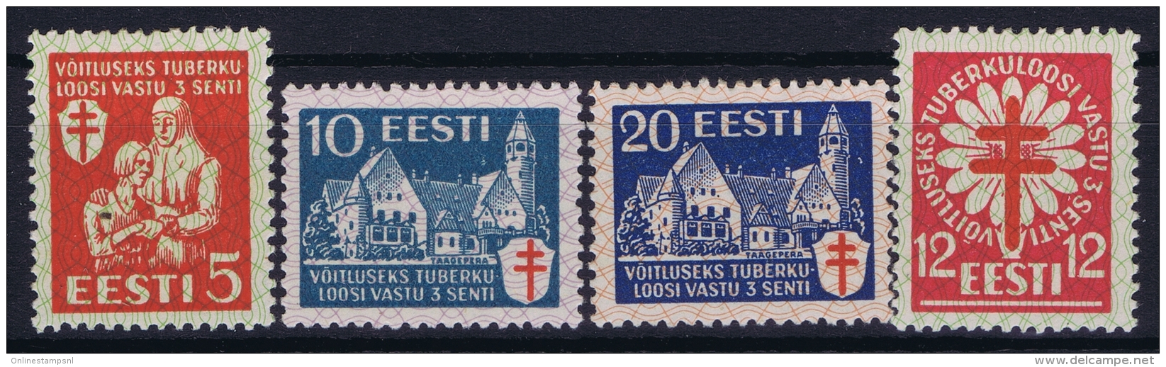 Estonia: Mi Nr 102 - 105 MH/* Falz/ Charniere   1933 - Estland