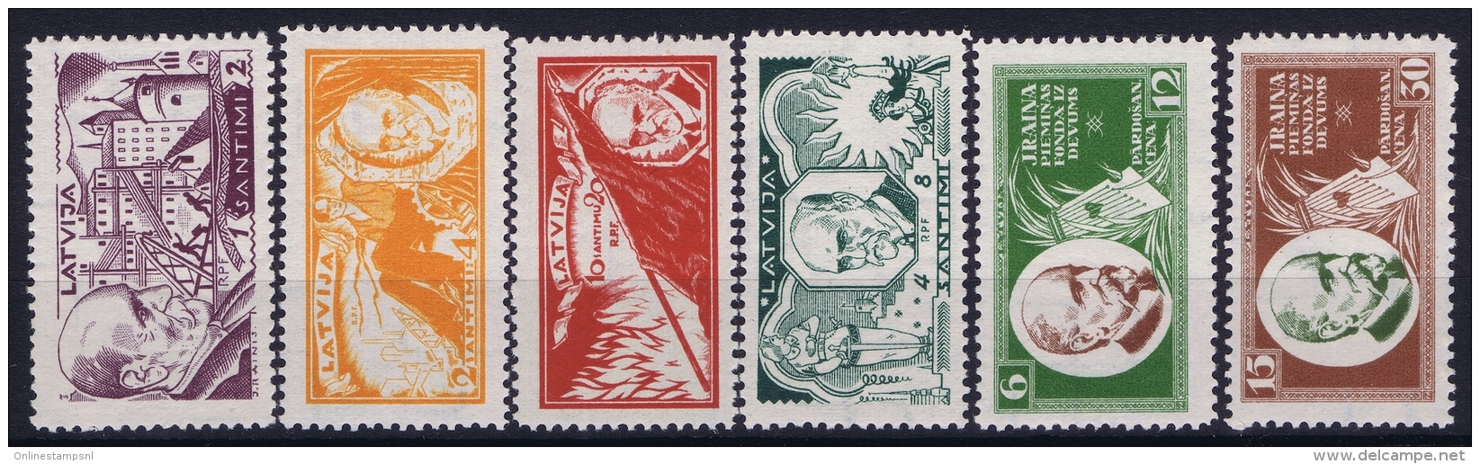 Latvia Lettland: Mi Nr 153 A - 158 A MH/* Falz/ Charniere 1930 - Latvia