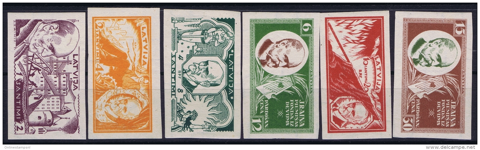 Latvia Lettland: Mi Nr 153 B - 158 B MH/* Falz/ Charniere 1930 - Latvia