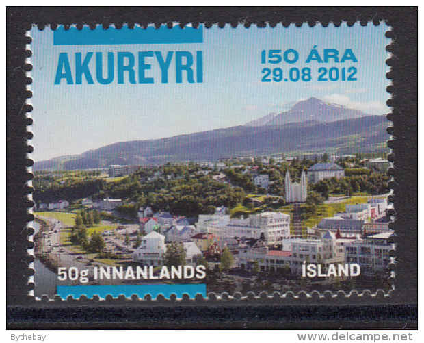 Iceland 2012 MNH Scott #1269 Akureyri 150 Years - No Period After '08' - Neufs