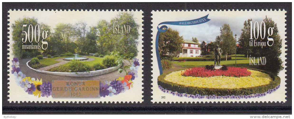 Iceland 2012 MNH Scott #1272-#1273 Set Of 2 Garden Parks IV - Ungebraucht