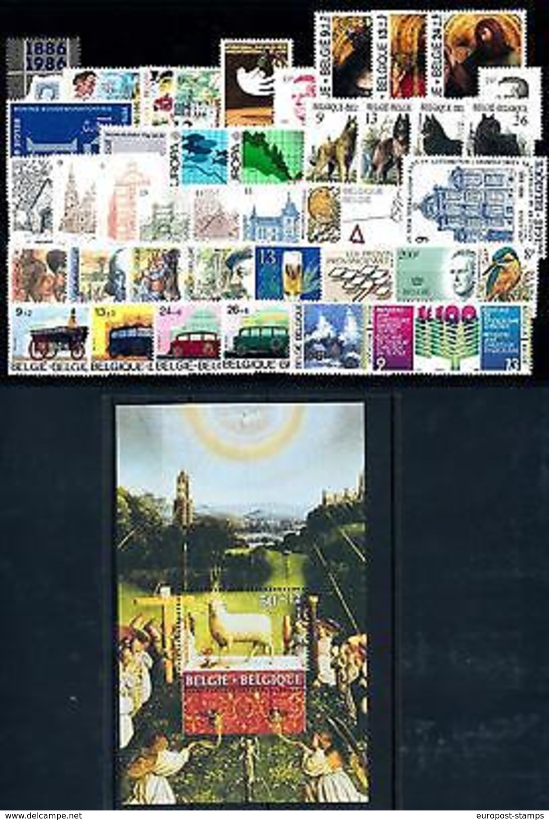 Belgium Belgien 1986 Complete Year Set Included Souvenir Sheet MNH - Other & Unclassified