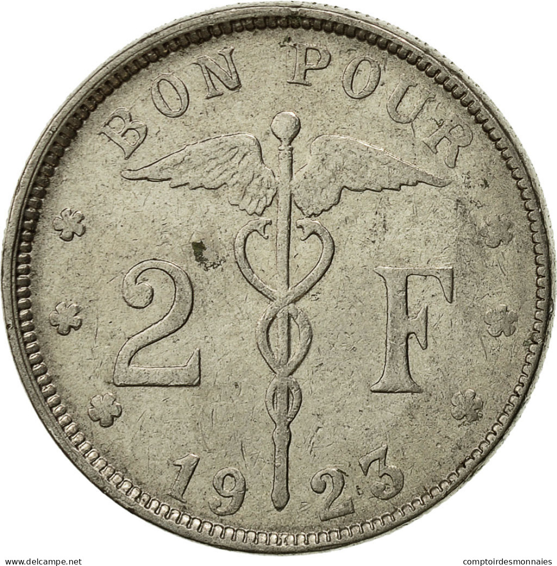 Monnaie, Belgique, 2 Francs, 2 Frank, 1923, TTB, Nickel, KM:91.1 - 2 Francs