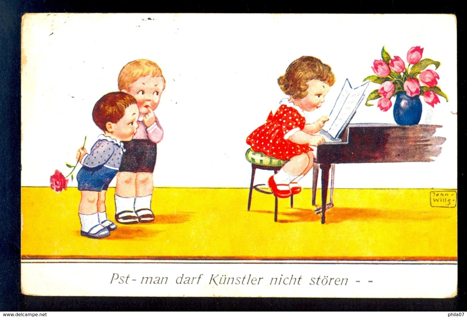 John-Wills - Pst - Man Darf Kunstler Nicht Storen... / Postcard Circulated, 2 Scans - Wills, John