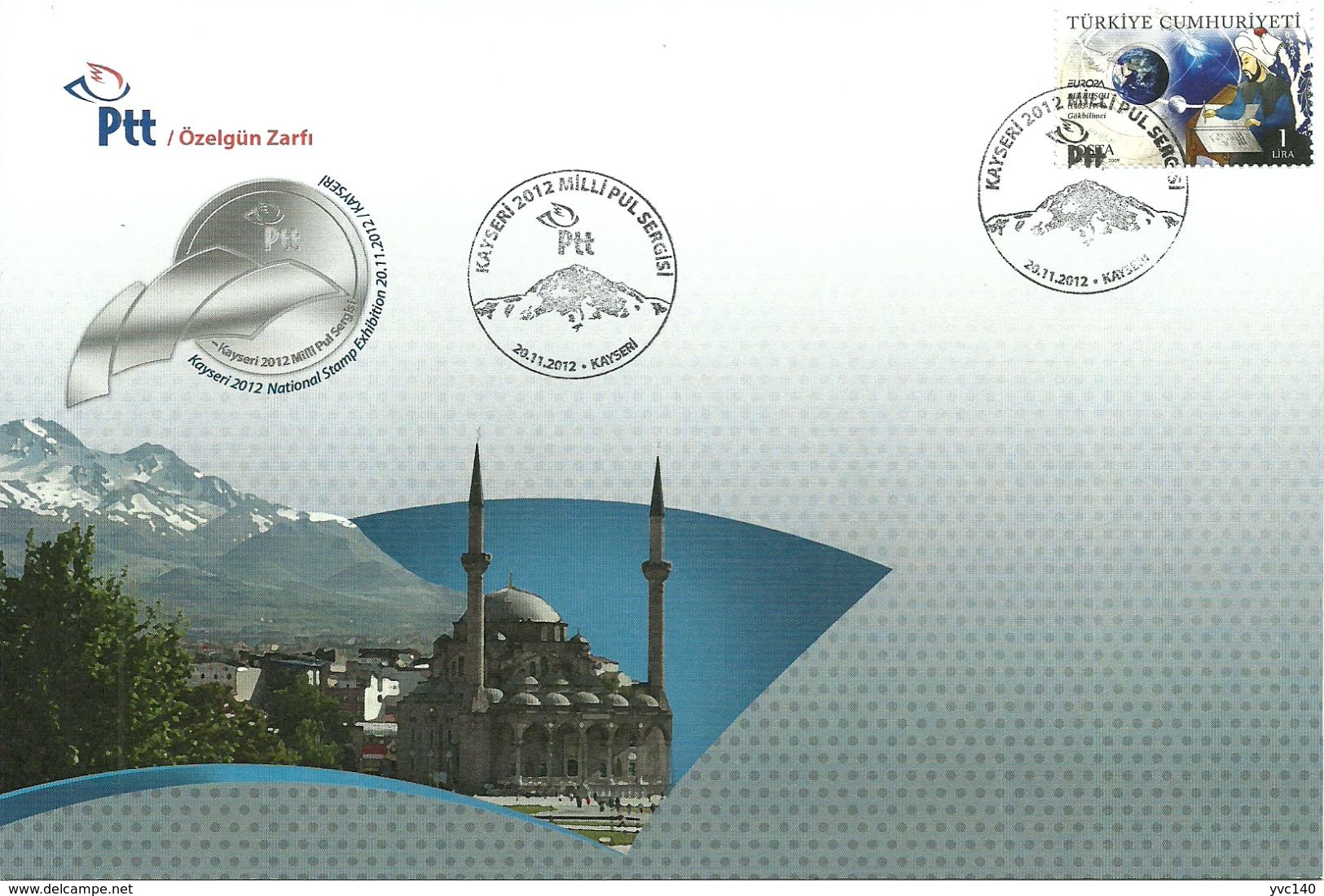 Turkey; 2012 "National Stamp Exhibition, Kayseri" Special Portfolio - Interi Postali