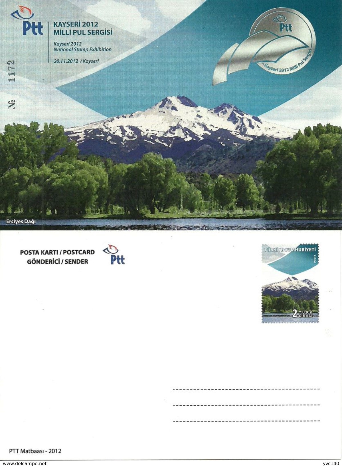 Turkey; 2012 "National Stamp Exhibition, Kayseri" Special Portfolio - Ganzsachen