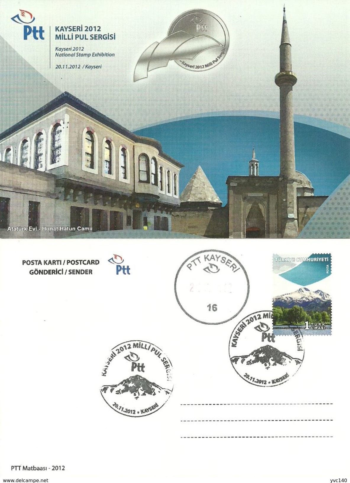 Turkey; 2012 "National Stamp Exhibition, Kayseri" Special Portfolio - Entiers Postaux