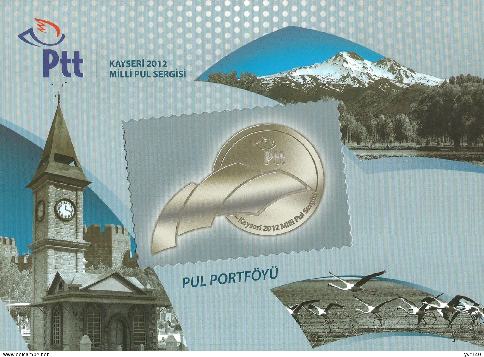 Turkey; 2012 "National Stamp Exhibition, Kayseri" Special Portfolio - Postwaardestukken