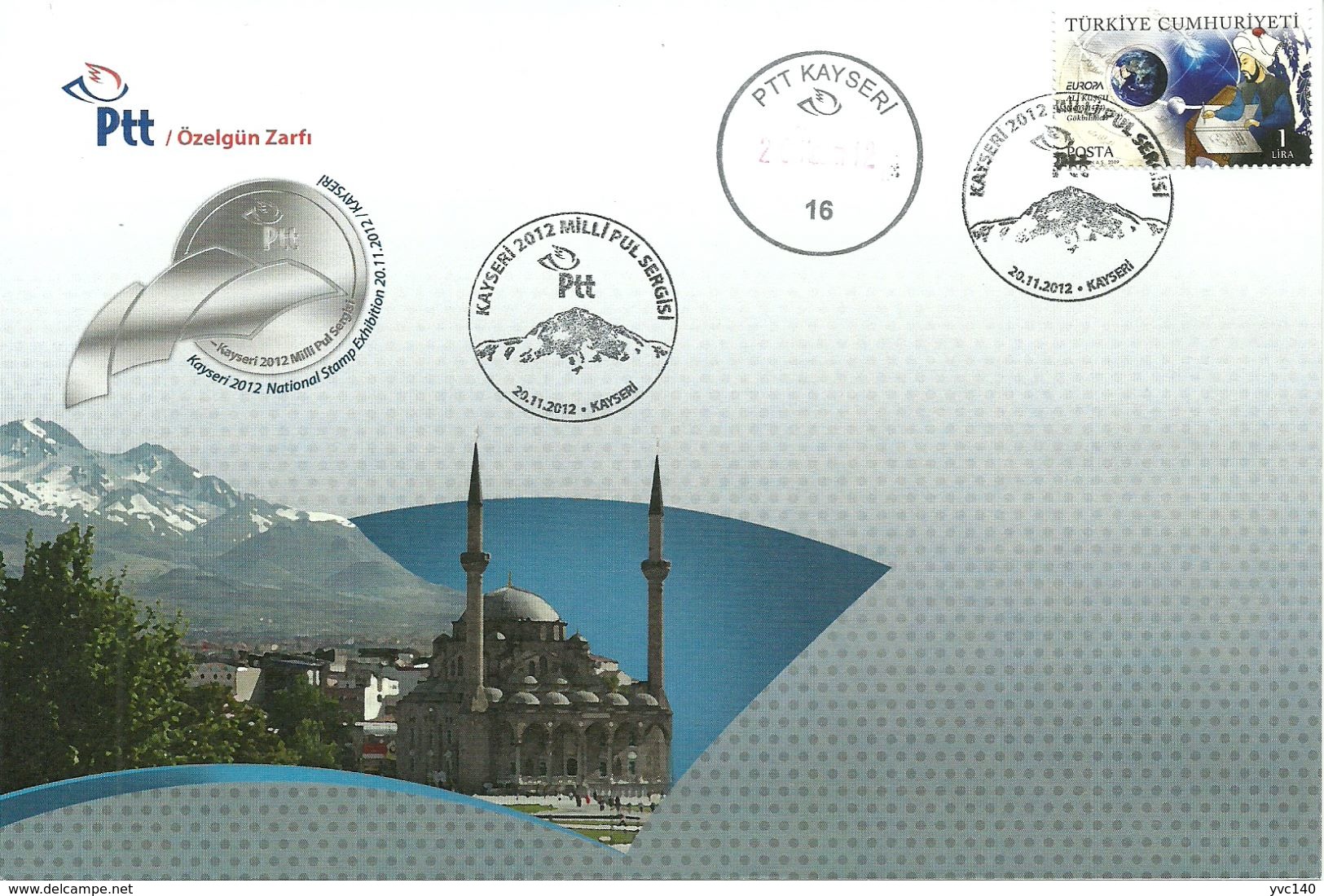 Turkey; 2012 "National Stamp Exhibition, Kayseri" Special Portfolio - Ganzsachen