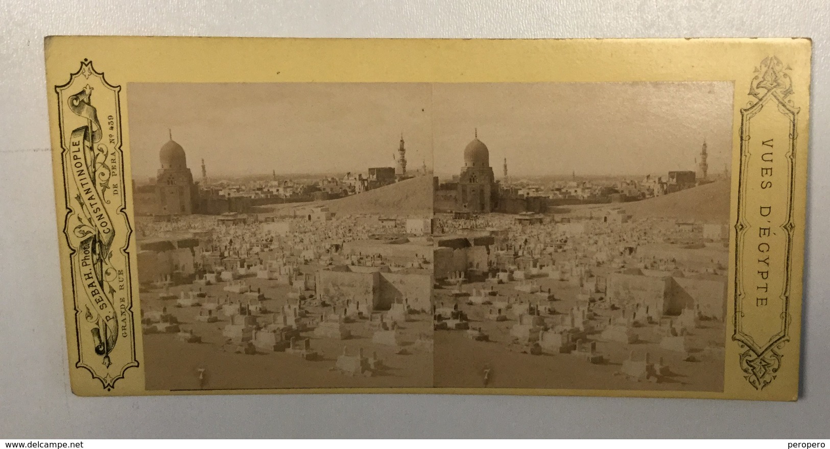 EGYPT     Stereo Photo Photo Stéréoscopique  Constantinople P. SEBAH - Stereo-Photographie