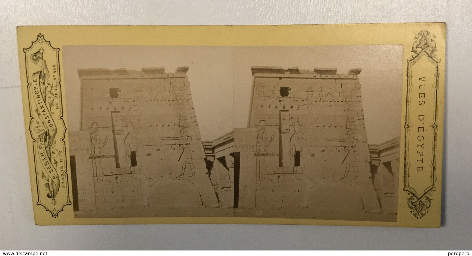 EGYPT     Stereo Photo Photo Stéréoscopique  Constantinople P. SEBAH - Stereo-Photographie