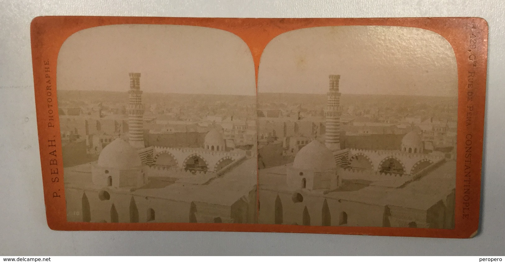 EGYPT     Stereo Photo Photo Stéréoscopique  Constantinople P. SEBAH - Stereo-Photographie