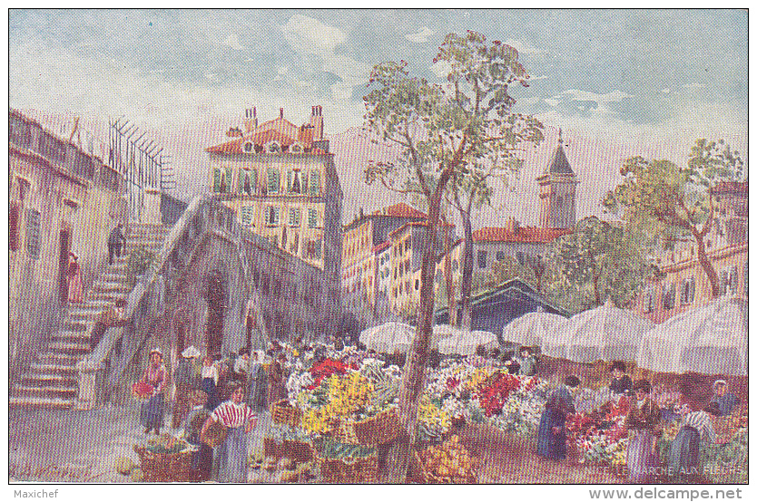 Carte Illustrée W. B. Winbush - Marché Aux Fleurs à Nice (06) Raphael Tuch Et Fils Ltd - Oilette - Circ 1920 - Wimbush