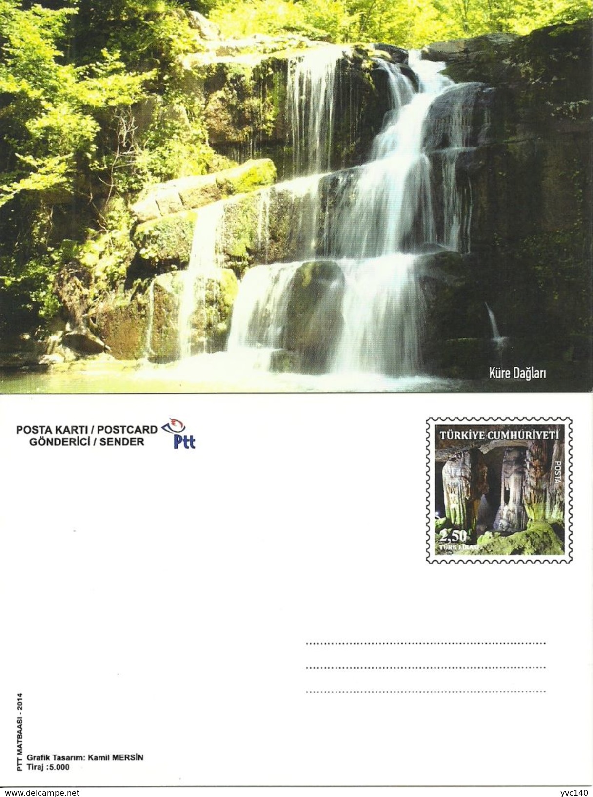 Turkey ; 2014 Postal Stationery "Kure Mountains" - Interi Postali