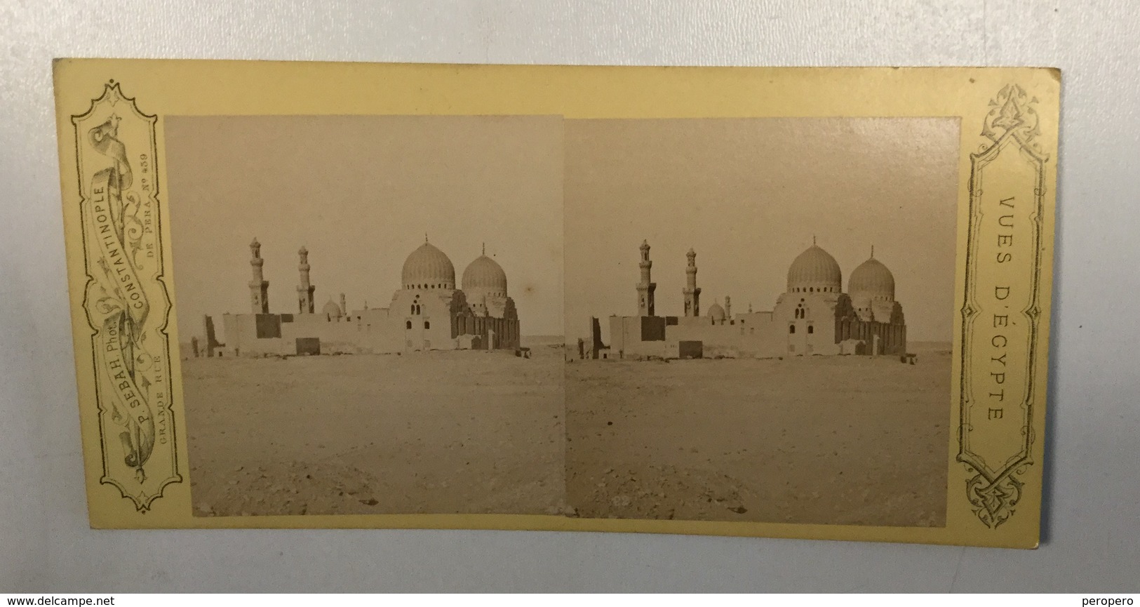 EGYPT     Stereo Photo Photo Stéréoscopique   Constantinople P. SEBAH - Stereoscopic