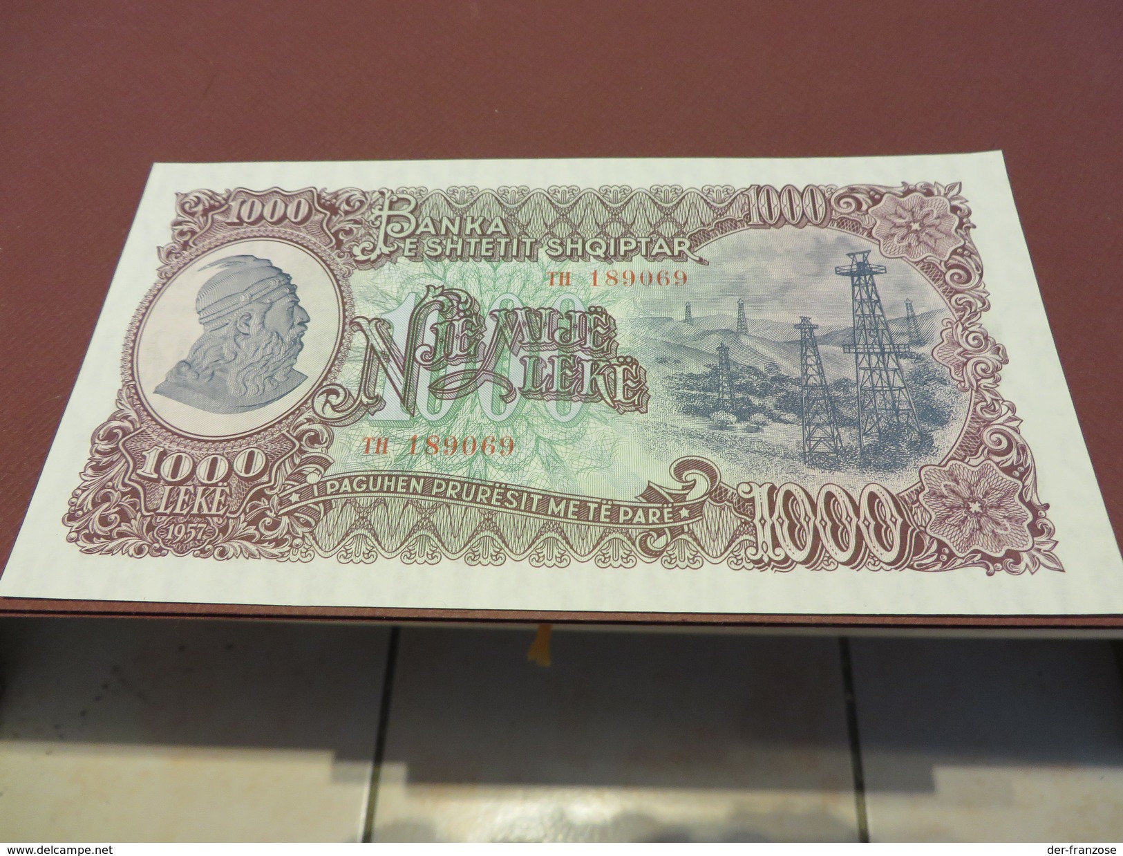 ALBANIEN  BANKNOTE  1000 Leke  Von  1957 - Albania