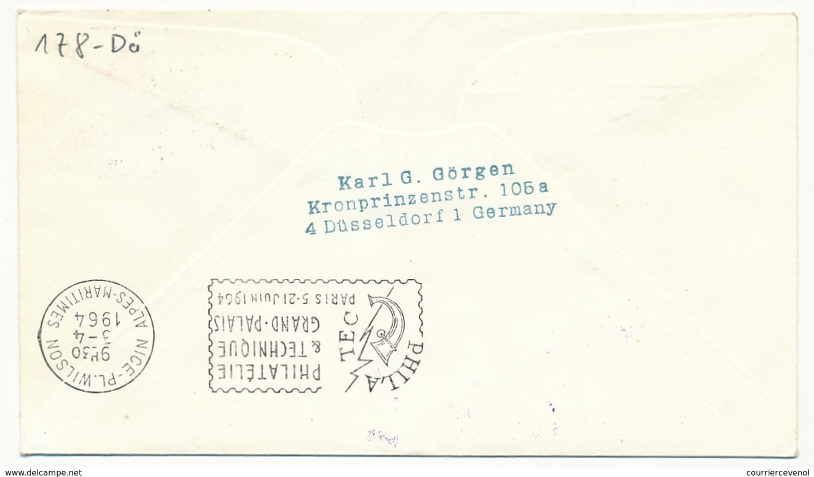 DANEMARK - Enveloppe Premier Vol Par Caravelle Francfort => Nice => Palma - 1/4/1984 - Luftpost