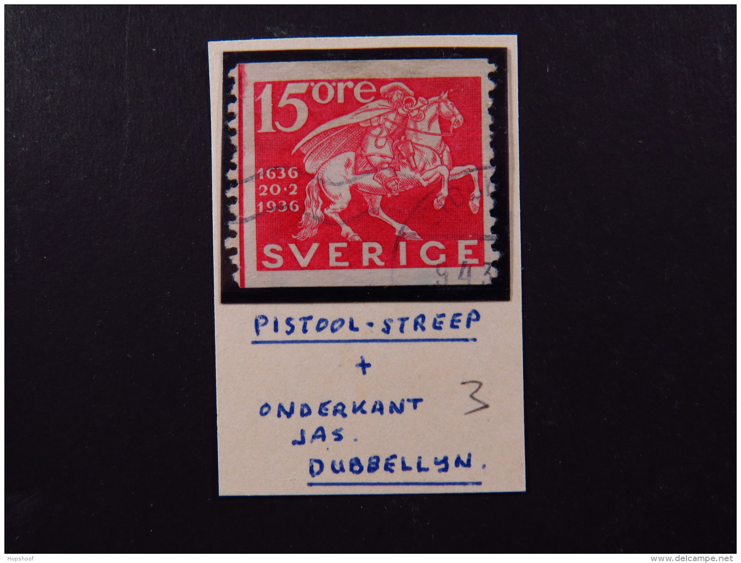 Stamp Sweden Sverige 15 Öre Horse Plate Error - Other & Unclassified